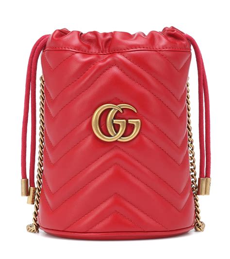 gucci marmont bucket bag red|gucci gg marmont shoulder bag.